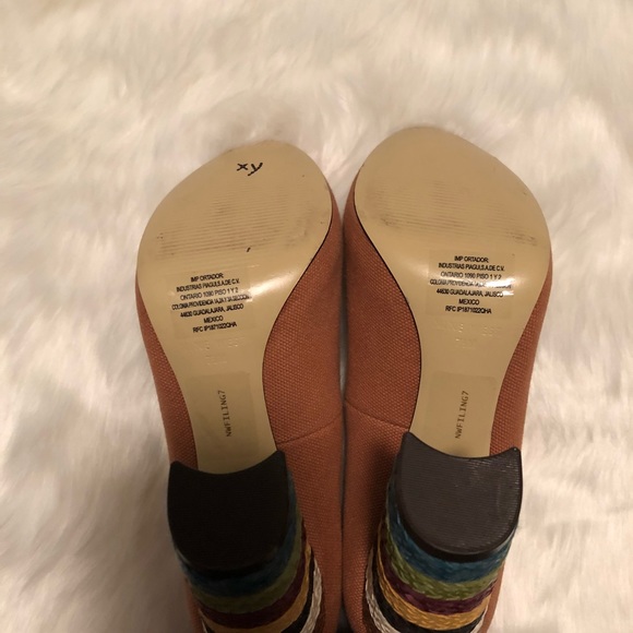 NINE WEST Filing 7 Burnt Orange Heels - Picture 7 of 8